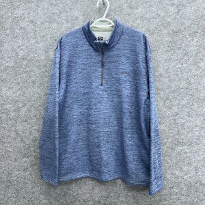 Callaway Men's Pullover Golf Sweater XXL, 1/4 Zip Long Sleeve, Mock Neck, Blue